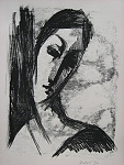 Kopf 10, 30x40, monotype