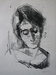 Kopf 9, 30x40, monotype