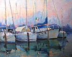 Lod v Caorle, 80x100, olejomalba